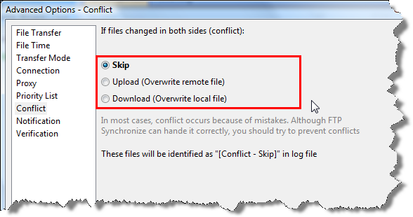 Conflict detection